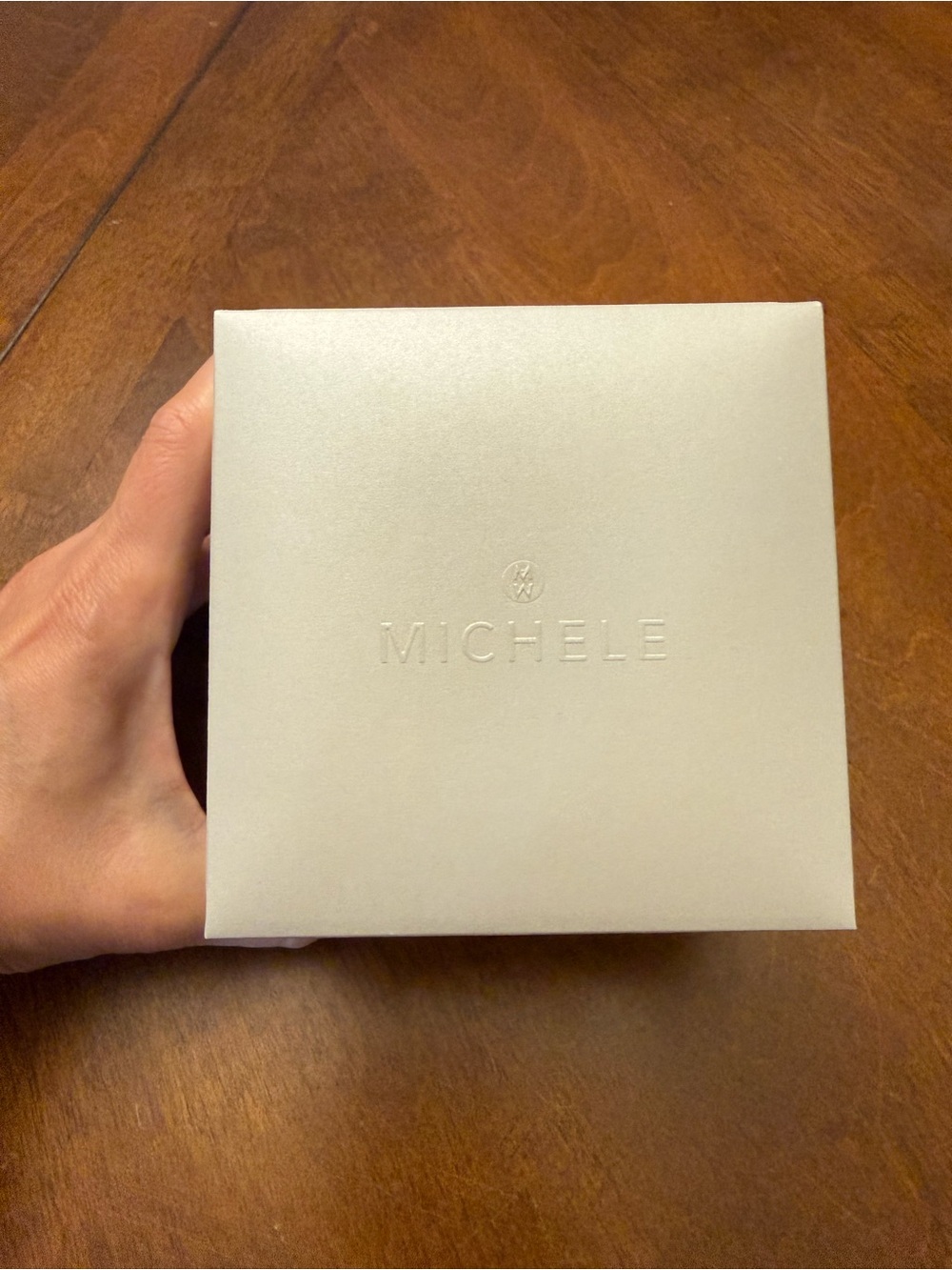 NEW IN BOX! Michele Silver Stainless Steel Diamond Accent Watch with White Dial - Picture 6 of 6